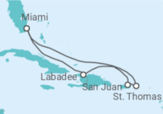 Itinerario del Crucero Puerto Rico, Islas Vírgenes - Eeuu - Royal Caribbean