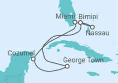 Itinerario del Crucero Bahamas, Islas Caimán, México - Royal Caribbean