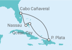 Itinerario del Crucero Bahamas - MSC Cruceros