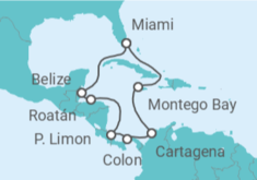 Itinerario del Crucero Jamaica, Colombia, Panamá, Costa Rica, Honduras, Belice - MSC Cruceros