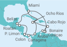 Itinerario del Crucero Bonaire, San Eustaquio y Saba, Aruba, Curaçao, Jamaica, USA, Colombia, Panamá, Costa Rica, Hondur... - MSC Cruceros