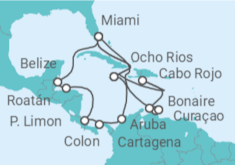 Itinerario del Crucero Curaçao, Bonaire, San Eustaquio y Saba, Aruba, Jamaica, USA, Colombia, Panamá, Costa Rica, Hondur... - MSC Cruceros