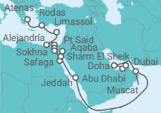 Itinerario del Crucero desde Atenas (Grecia) a Dubái (EAU) - Norwegian Cruise Line