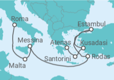 Itinerario del Crucero Grecia, Turquía, Italia, Malta - Princess Cruises