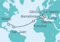 Itinerario del Crucero Italia, España, Portugal, Puerto Rico - MSC Cruceros
