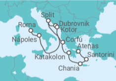 Itinerario del Crucero Grecia, Croacia, Montenegro, Italia - Princess Cruises