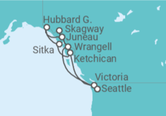 Itinerario del Crucero Alaska - Cunard