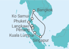 Itinerario del Crucero Malasia, Tailandia - Princess Cruises