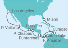 Itinerario del Crucero México, Costa Rica, Panamá, Curaçao - Princess Cruises