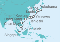 Itinerario del Crucero Vietnam, China, Taiwán, Japón - Princess Cruises