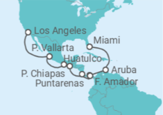 Itinerario del Crucero Aruba, Panamá, Costa Rica, México - Princess Cruises