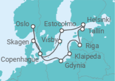 Itinerario del Crucero Suecia, Finlandia, Estonia, Letonia, Lituania, Polonia, Noruega - Princess Cruises