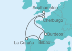 Itinerario del Crucero España, Francia - Princess Cruises