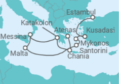 Itinerario del Crucero Grecia, Italia, Malta, Turquía - Princess Cruises