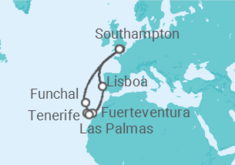 Itinerario del Crucero Islas Canarias - Cunard