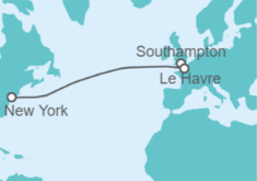 Itinerario del Crucero Francia - Cunard