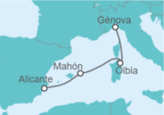 Itinerario del Crucero España, Italia - MSC Cruceros