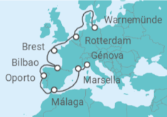 Itinerario del Crucero Holanda, España, Portugal, Francia - MSC Cruceros