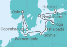 Itinerario del Crucero Noruega, Alemania, Polonia, Lituania, Letonia, Suecia, Estonia - Norwegian Cruise Line