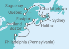 Itinerario del Crucero Canadá, USA - Norwegian Cruise Line