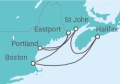 Itinerario del Crucero Canadá - Norwegian Cruise Line