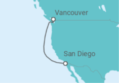Itinerario del Crucero Alaska - Disney Cruise Line