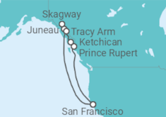 Itinerario del Crucero Alaska - Carnival