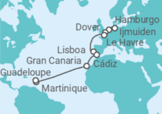 Itinerario del Crucero Holanda, Reino Unido, Francia, Portugal, España, Martinica - Costa Cruceros