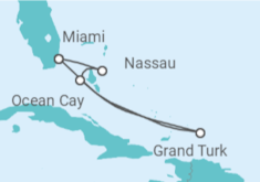 Itinerario del Crucero Bahamas - MSC Cruceros