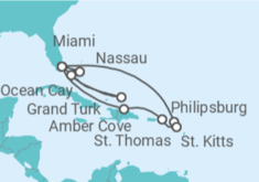 Itinerario del Crucero Bahamas, USA, Saint Maarten, Islas Vírgenes - Eeuu - MSC Cruceros