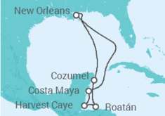 Itinerario del Crucero México, Honduras - Norwegian Cruise Line