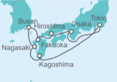 Itinerario del Crucero Japón, Corea Del Sur - Silversea