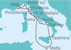 Itinerario del Crucero Italia, Malta - Silversea