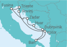 Itinerario del Crucero Italia, Montenegro, Croacia - Silversea