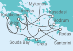 Itinerario del Crucero Grecia, Turquía - Silversea