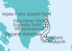 Itinerario del Crucero Islandia - Silversea