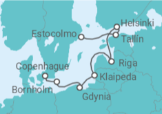 Itinerario del Crucero Estonia, Finlandia, Letonia, Lituania, Polonia, Dinamarca - Silversea