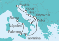 Itinerario del Crucero Italia, Montenegro, Croacia - Silversea