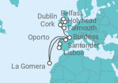 Itinerario del Crucero Portugal, España, Reino Unido, Irlanda - Silversea