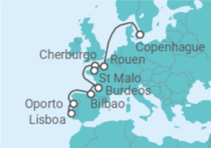 Itinerario del Crucero Portugal, España, Francia - Silversea