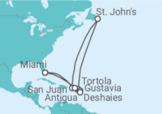 Itinerario del Crucero Puerto Rico, Guadalupe, Antigua Y Barbuda, Islas Vírgenes - Reino Unido - Silversea