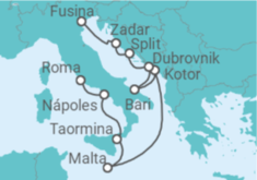 Itinerario del Crucero Italia, Malta, Montenegro, Croacia - Silversea
