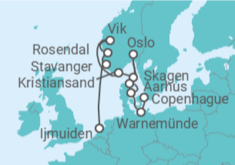 Itinerario del Crucero desde Ijmuiden (Amsterdam), Holanda a Copenhague (Dinamarca) - Silversea