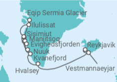 Itinerario del Crucero desde Nuuk, Groenlandia a Reykjavik (Islandia) - Silversea