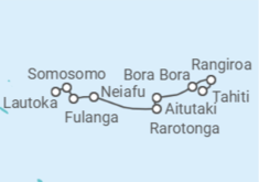 Itinerario del Crucero desde Lautoka a Papeete (Polinesia Francesa) - Silversea
