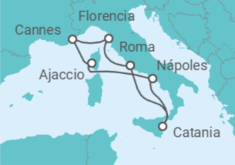 Itinerario del Crucero Sicilia, Nápoles, Cannes y más - Virgin Voyages