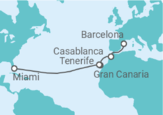 Itinerario del Crucero Islas Españolas y Millas Transatlánticas - Virgin Voyages