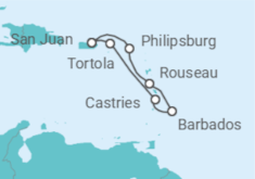 Itinerario del Crucero Saint Isles & Las Grandes Antillas - Virgin Voyages