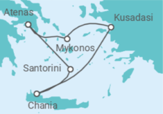 Itinerario del Crucero Colores de las Islas Griegas y Vistas de Turquía - Virgin Voyages
