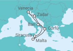 Itinerario del Crucero Italia, Grecia, Malta - Costa Cruceros